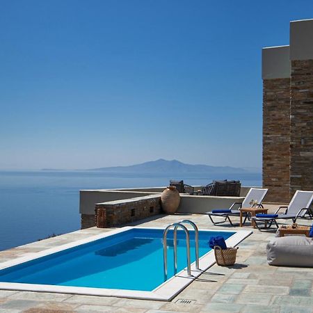 Acron Andros - Luxury Villa With Private Pool Korthio Ngoại thất bức ảnh
