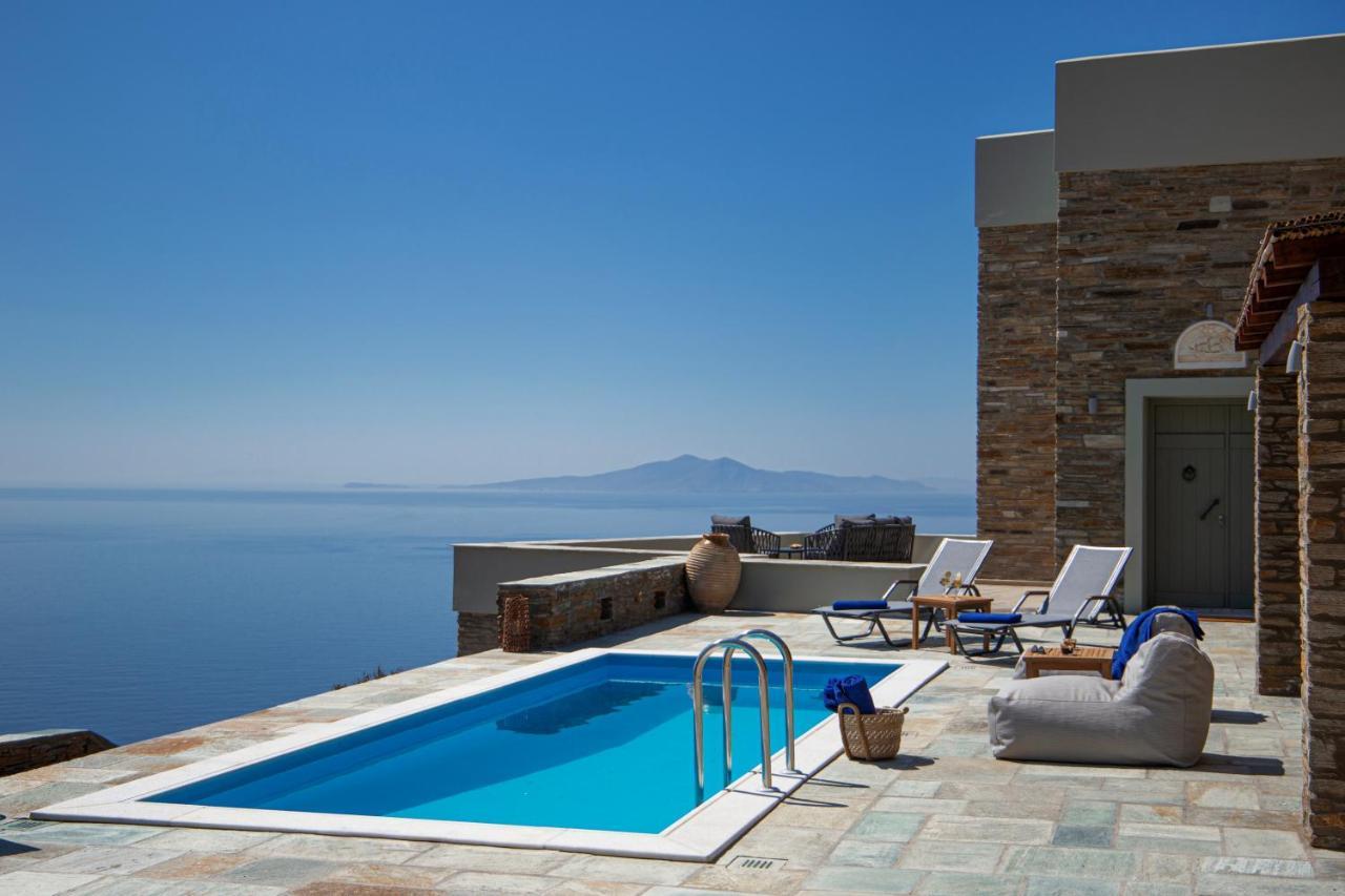 Acron Andros - Luxury Villa With Private Pool Korthio Ngoại thất bức ảnh