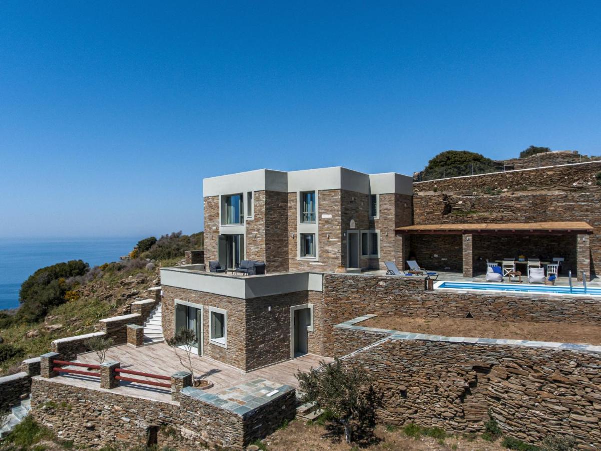 Acron Andros - Luxury Villa With Private Pool Korthio Ngoại thất bức ảnh