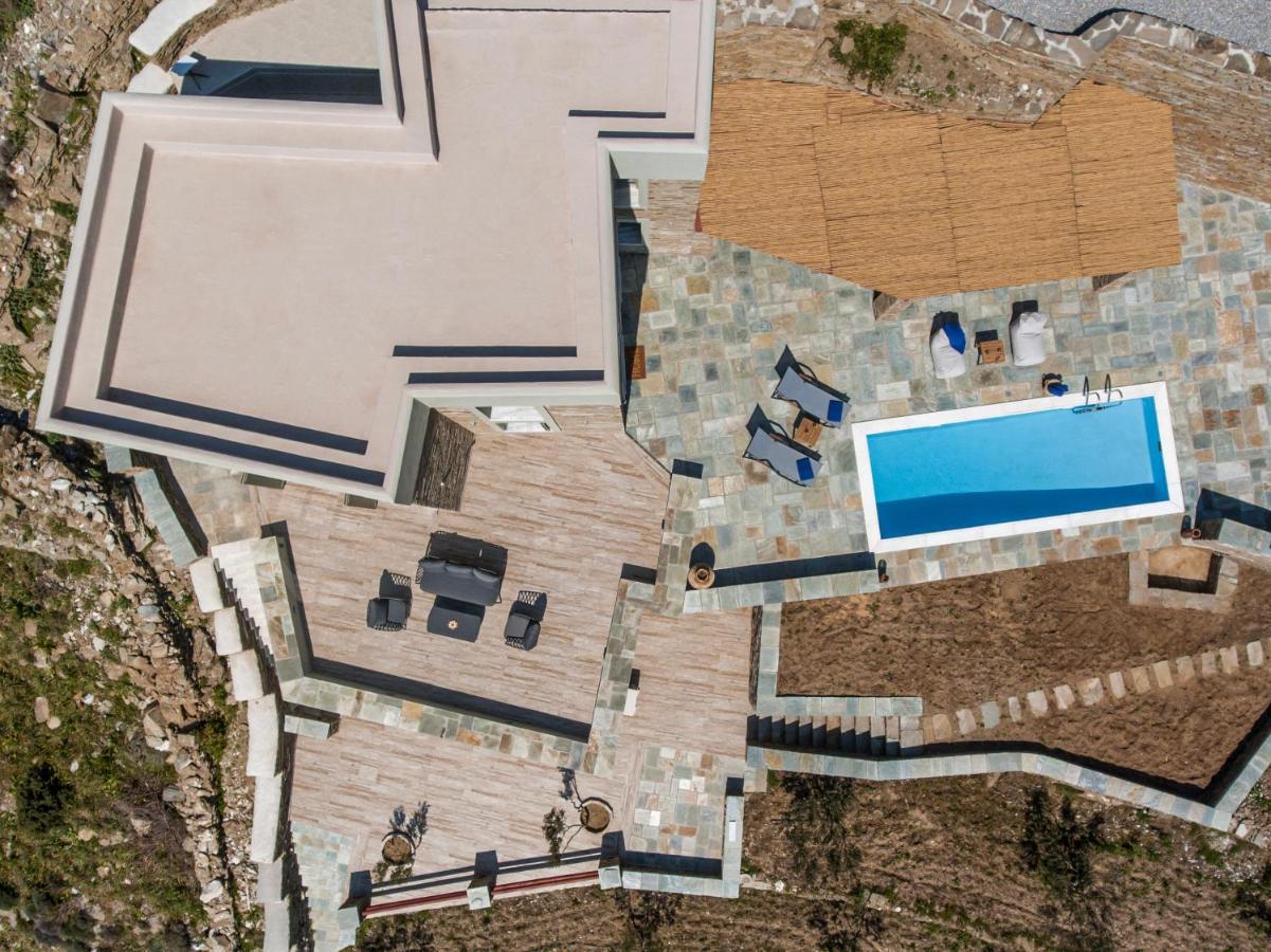 Acron Andros - Luxury Villa With Private Pool Korthio Ngoại thất bức ảnh