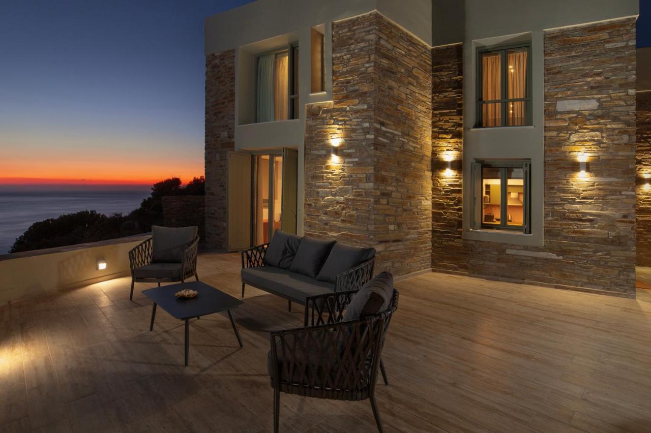 Acron Andros - Luxury Villa With Private Pool Korthio Ngoại thất bức ảnh